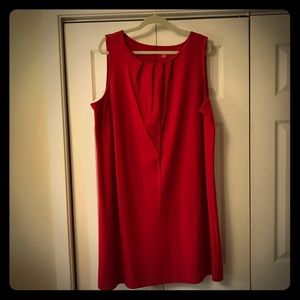 Sleeveless red dress
